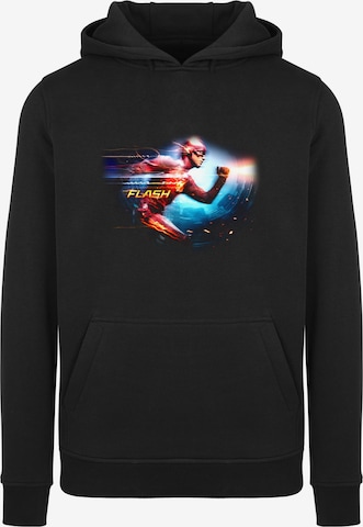 F4NT4STIC Sweatshirt 'DC Comics The Flash Sparks and Flash with Fitted' in Zwart: voorkant