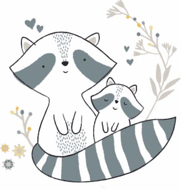 LILIPUT Wickelbody 'Waschbär' in Grau