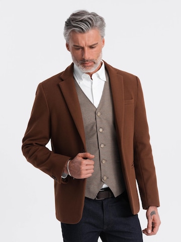 Coupe regular Veste de costume Ombre en marron