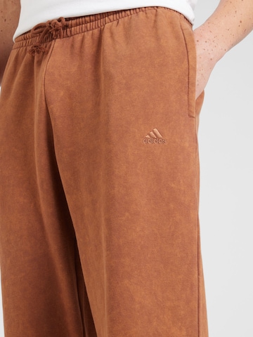 ADIDAS SPORTSWEARTapered Sportske hlače - smeđa boja