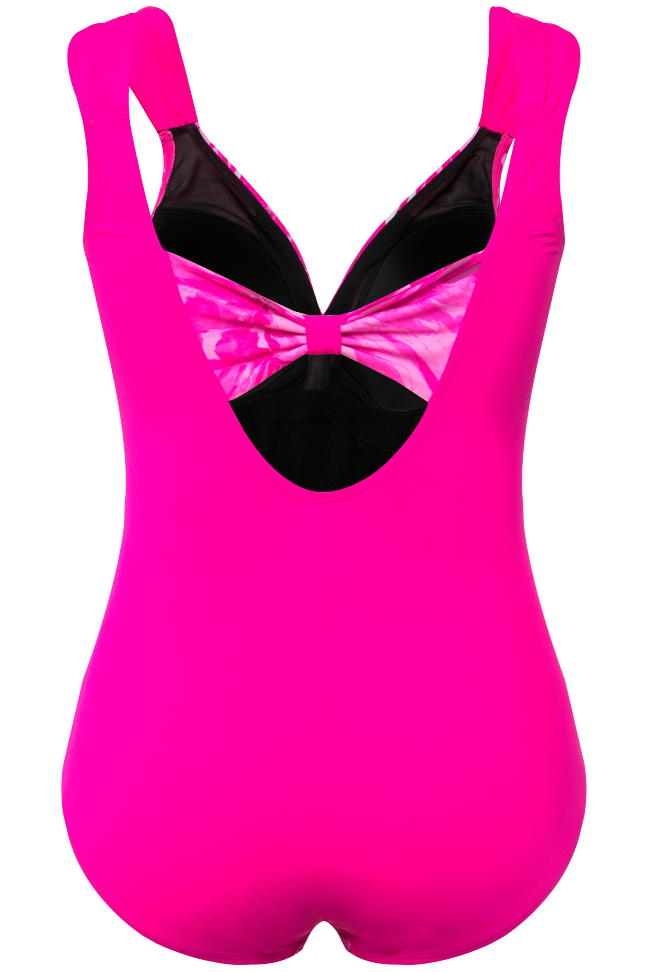 Ulla Popken Bustier Badeanzug in Pink