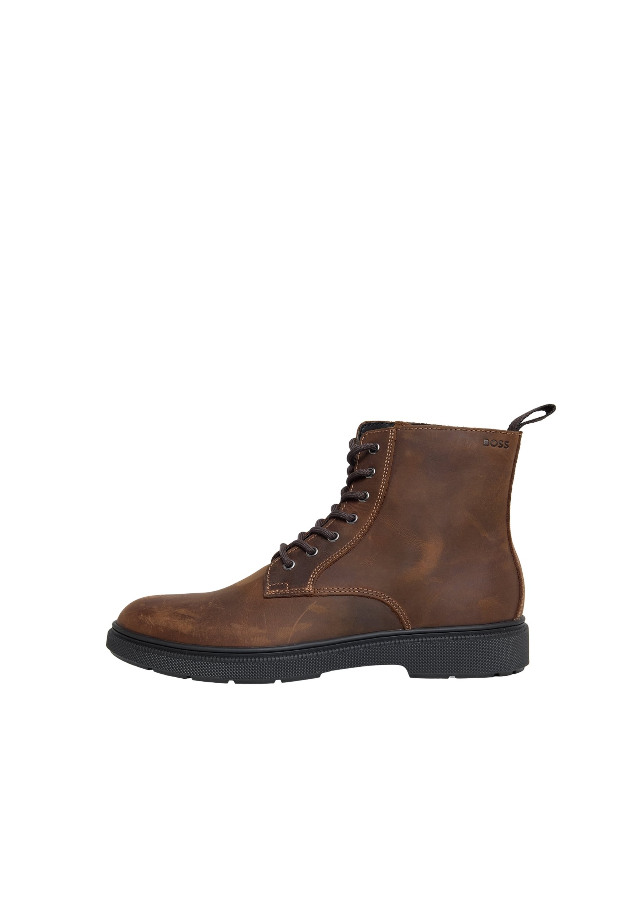 BOSS - Botas con cordones 'Ferling' en marrón: frente