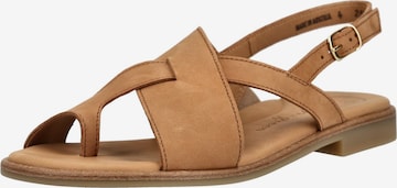 Paul Green Teenslipper in Bruin: voorkant