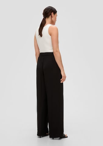 Wide Leg Pantalon s.Oliver BLACK LABEL en noir