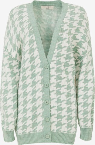 TOPTOP STUDIO Knit Cardigan in Green: front