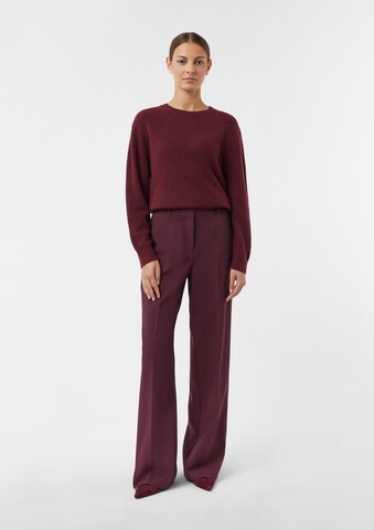 COMMA Wide Leg Bügelfaltenhose in Rot: Vorderseite