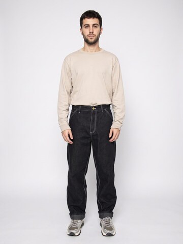 Carhartt WIP Baggy Jeans 'SIMPLE PANT BLACK' in Zwart: voorkant