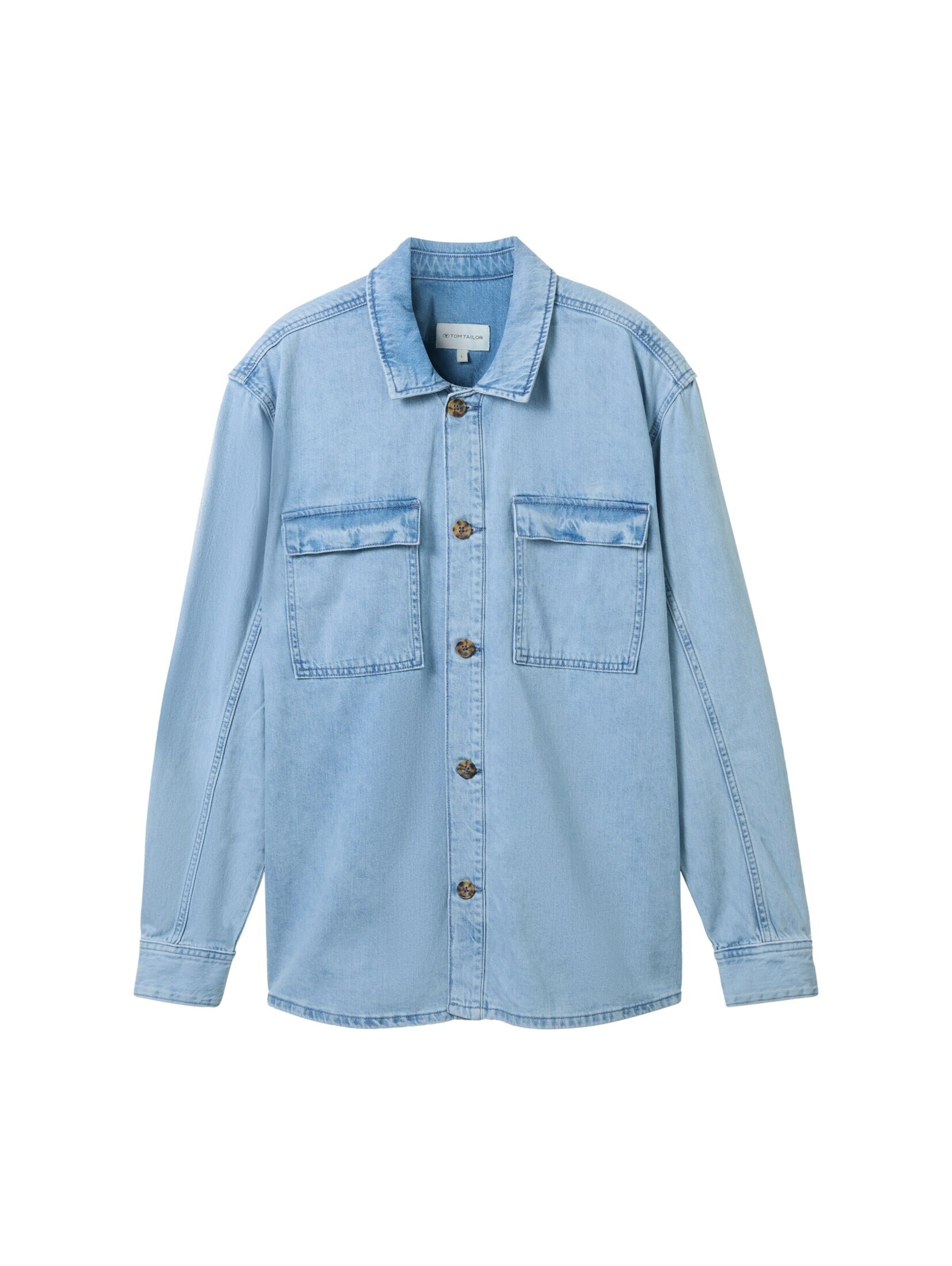 TOM TAILOR Regular Fit Hemd in Blau: Vorderseite