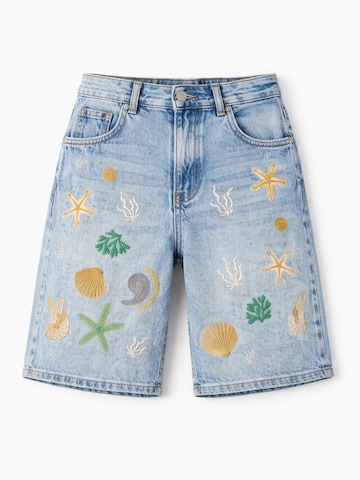 IT'S BASIC Regular Jeans 'BERMUDA DENIM SHORT' in Blauw: voorkant