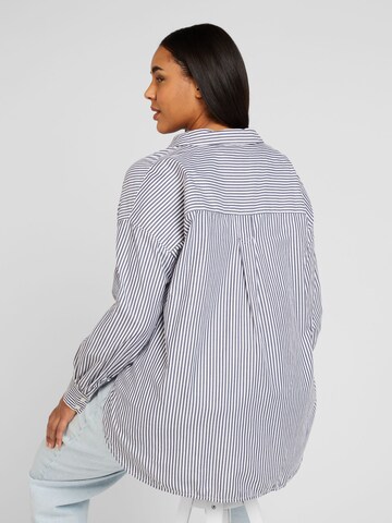 Fransa Curve Blouse 'POPPA' in Blue