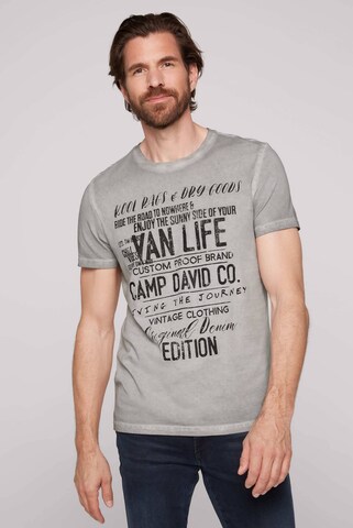 CAMP DAVID Shirt in Grau: Vorderseite