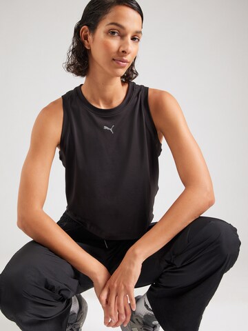 PUMA Sporttop 'Cloudspun' in Schwarz: Vorderseite