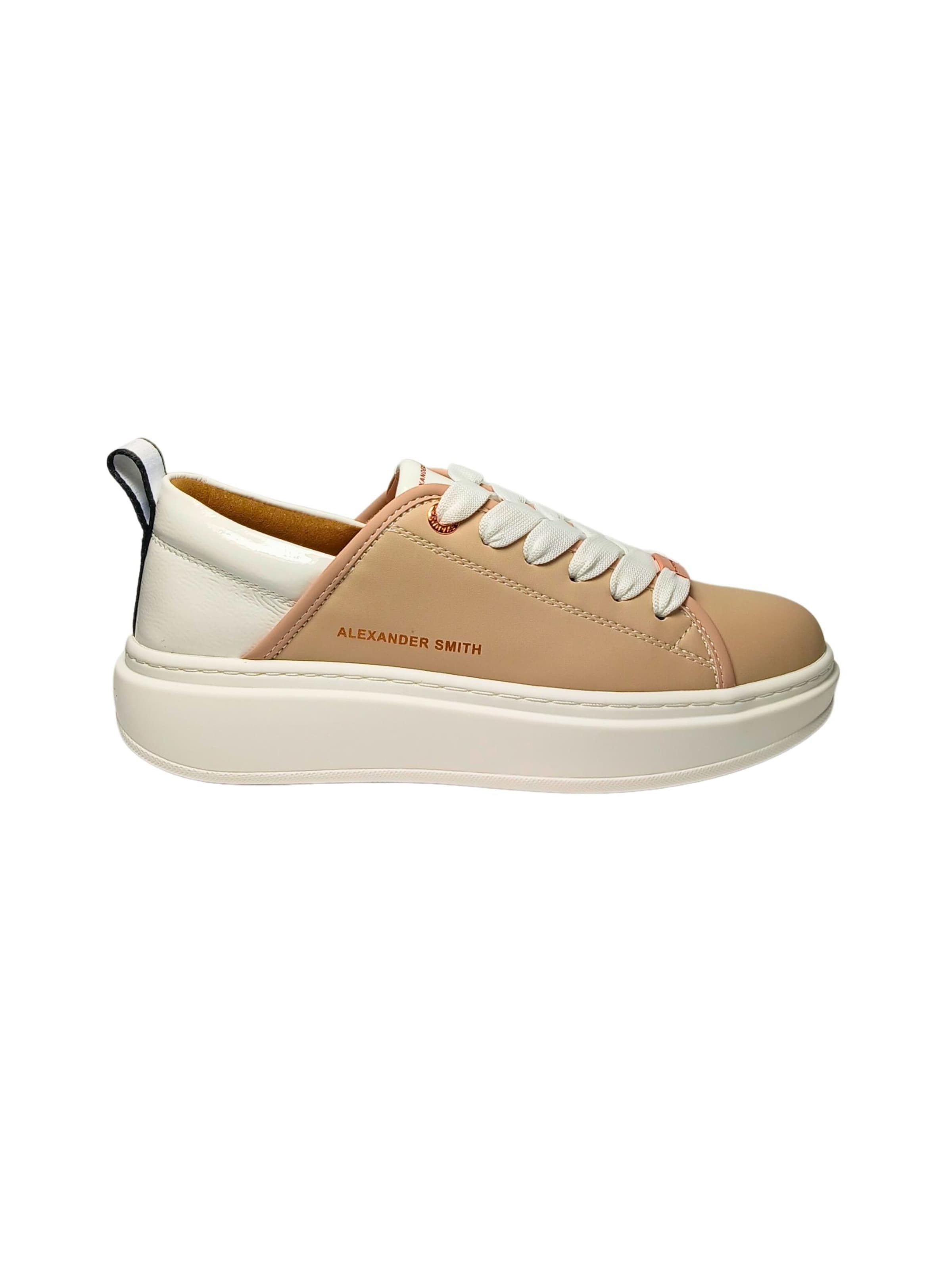 Alexander Smith - Zapatillas deportivas bajas en beige: frente
