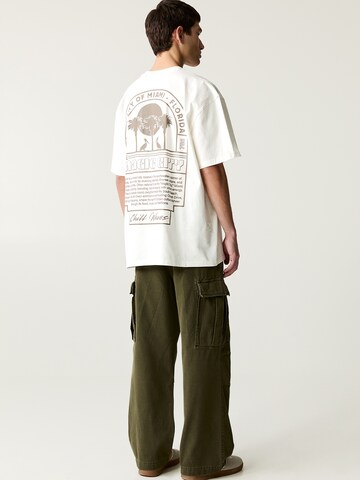 Loosefit Pantalon cargo Pull&Bear en vert