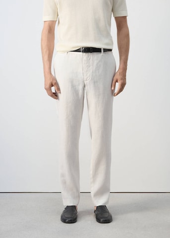 MANGO MAN Slimfit Hose 'Oyster' in Weiß