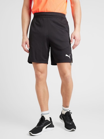 PUMA Regularen Športne hlače | črna barva: sprednja stran