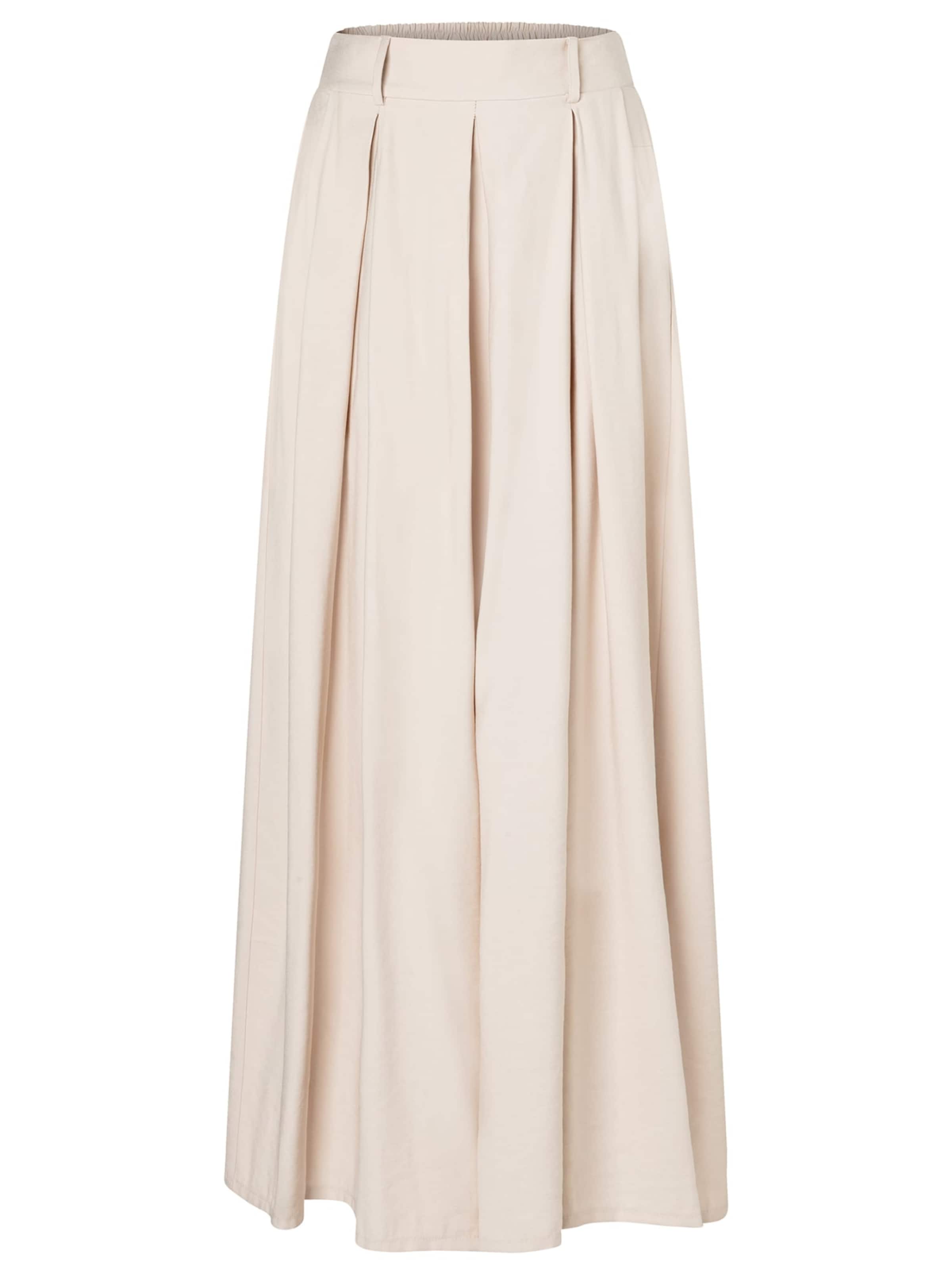 Ana Alcazar Regular Bandplooibroek 'Dorin' in Beige: voorkant