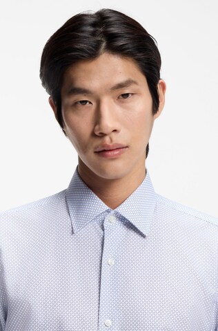 BOSS Slim fit Button Up Shirt 'Hank' in Blue