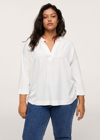 MANGO Blouse 'Nacho' in White: front