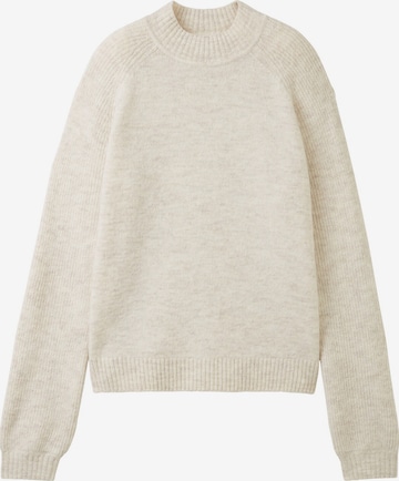 TOM TAILOR DENIM Sweater in Beige: front