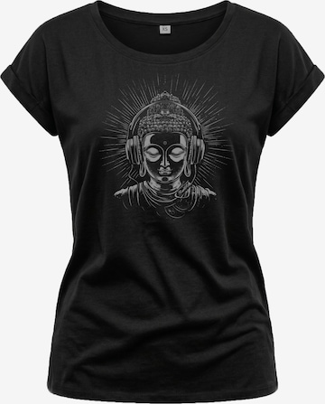 MAKAYA Shirt 'Buddha' in Black: front