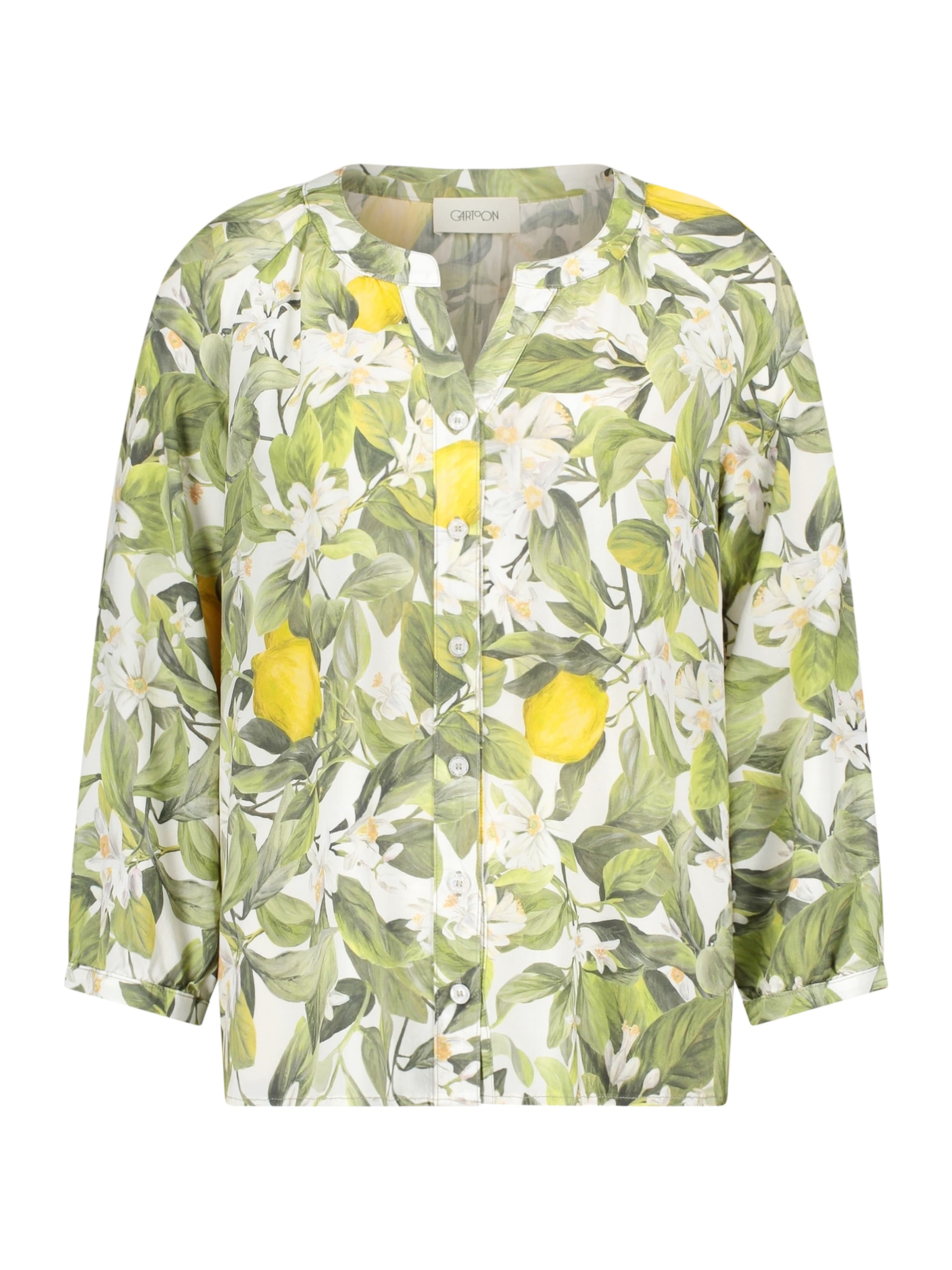 Cartoon Blouse in White: front