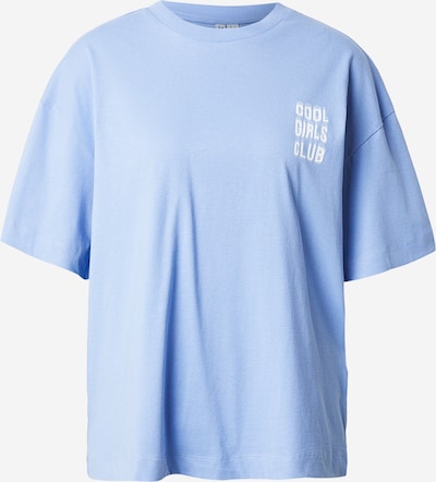 Laisvi marškinėliai 'PCGRAF' iš PIECES, spalva – šviesiai mėlyna / alyvinė spalva / balta, Prekių apžvalga