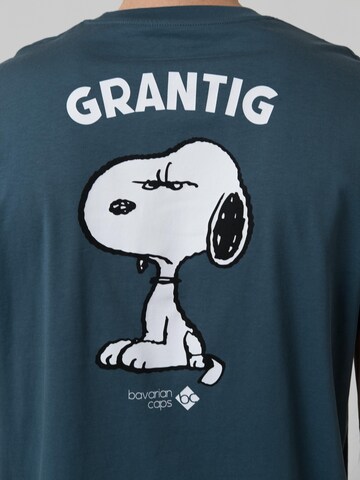 Bavarian Caps Shirt 'Grantler Klub: Snoopy' in Blue