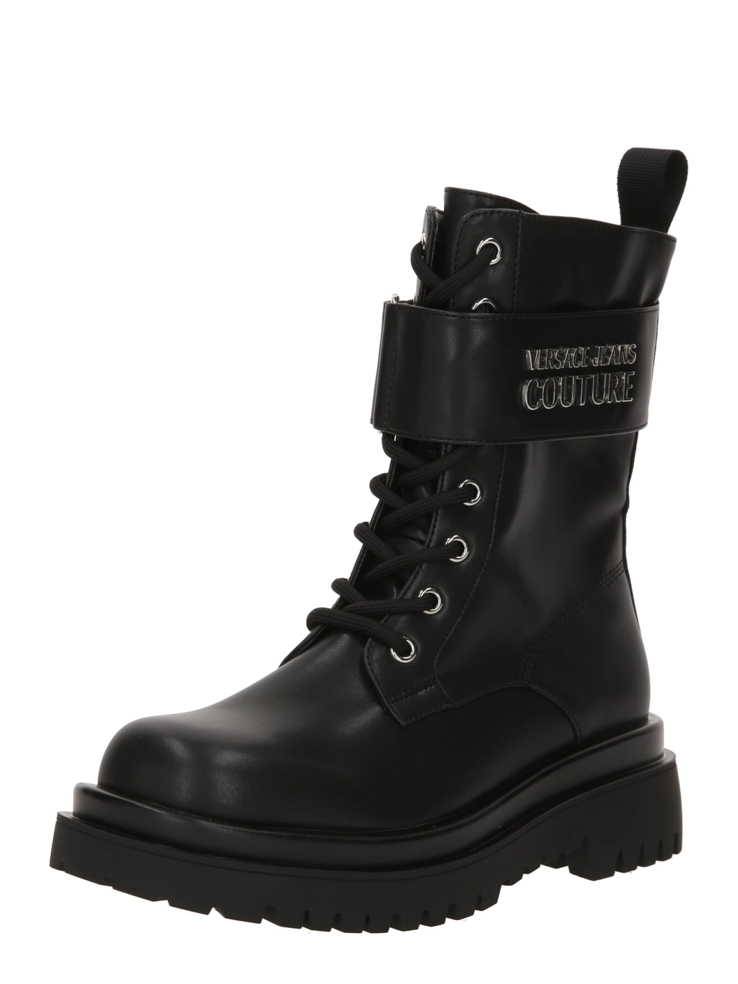 Bottines à lacets 'Fondo Drew' Versace Jeans Couture en noir : devant