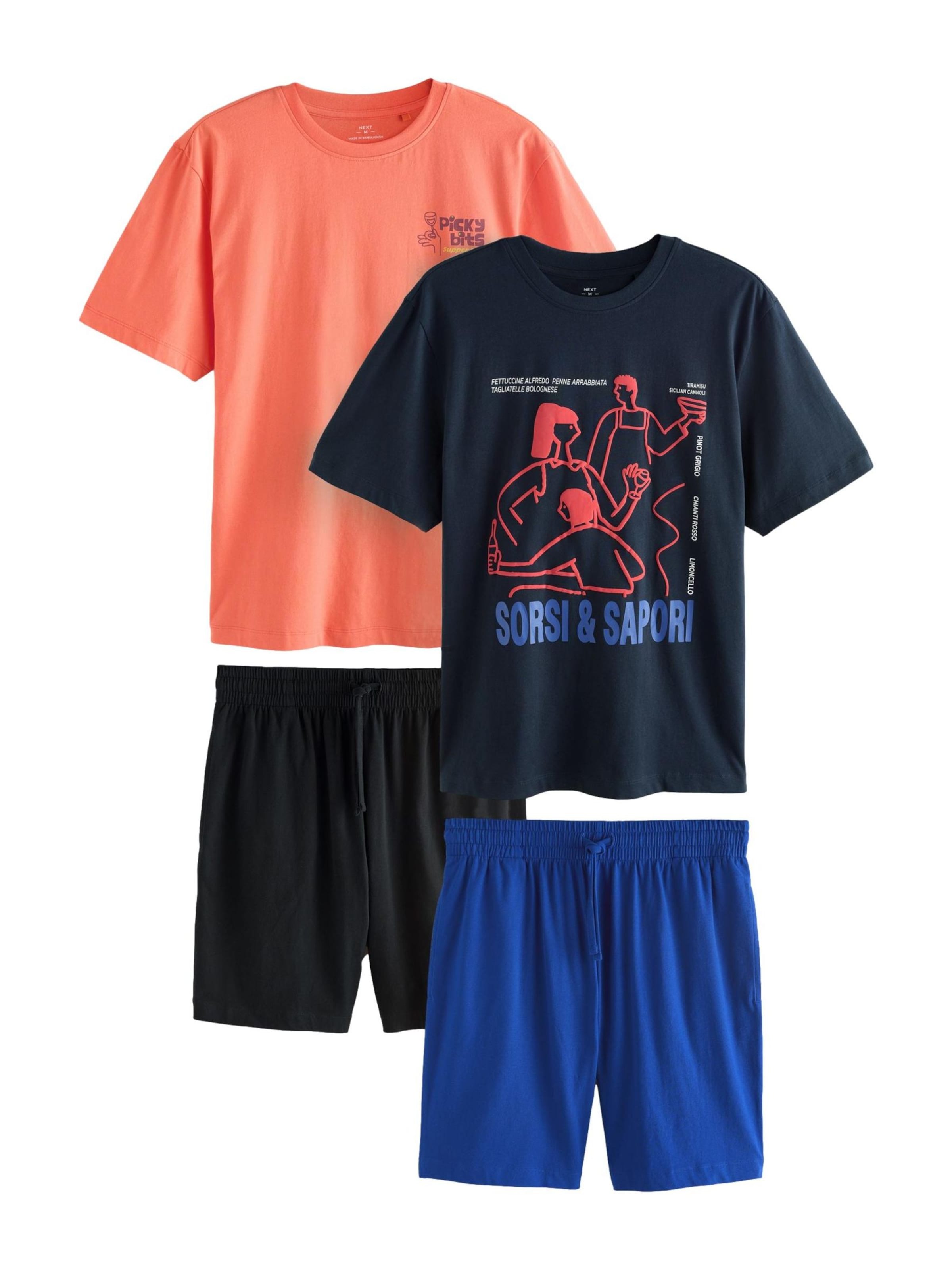 Next Къса пижама в синьо: отпред