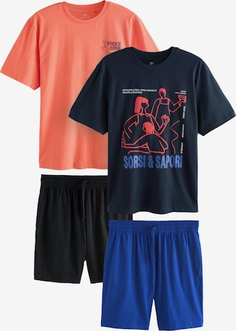 Next Lyhyt pyjama värissä sininen: etupuoli