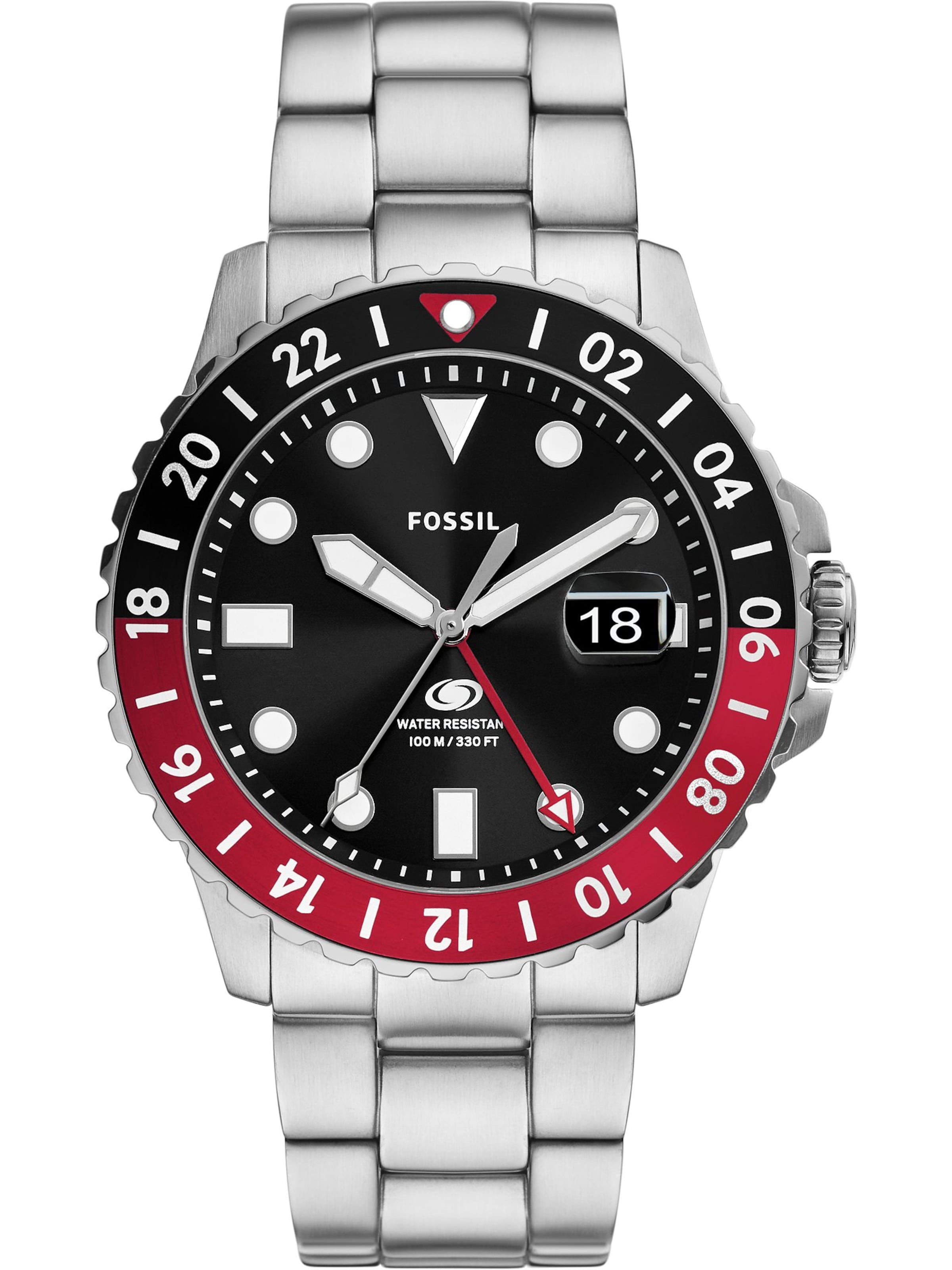 FOSSIL Analogna ura | srebrna barva: sprednja stran