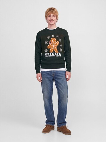 JACK & JONES Trui 'JJXmas Santa' in Groen
