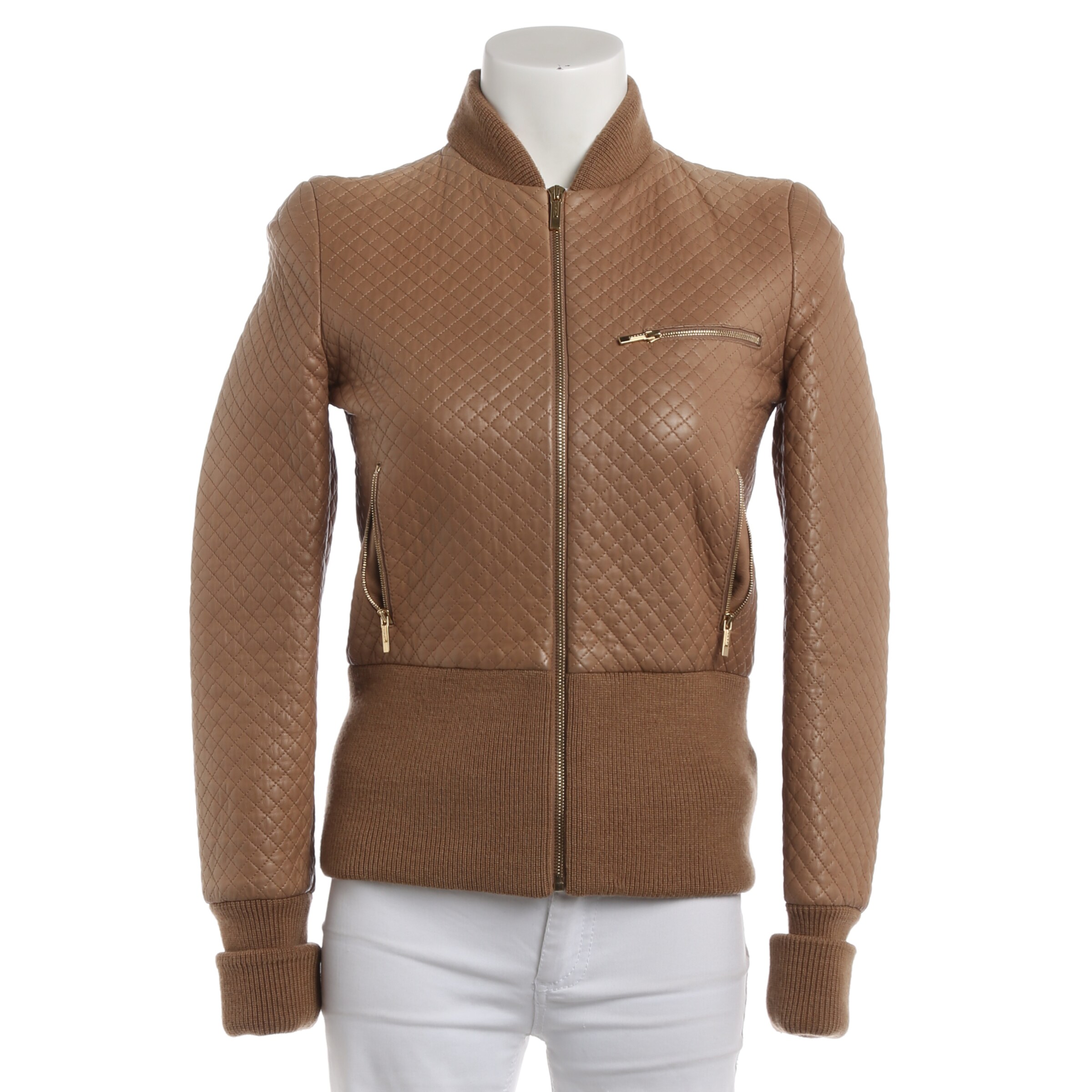 Fendi Jacket & Coat in XS in Brown: front