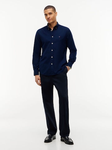 TOMMY HILFIGER Regular Fit Hemd 'FLEX' in Blau