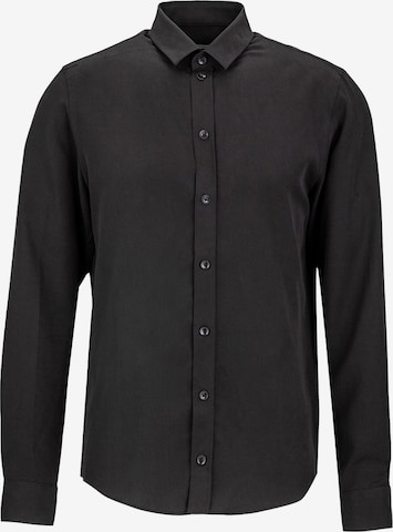 Young Poets Regular fit Button Up Shirt 'Mic' in Black: front