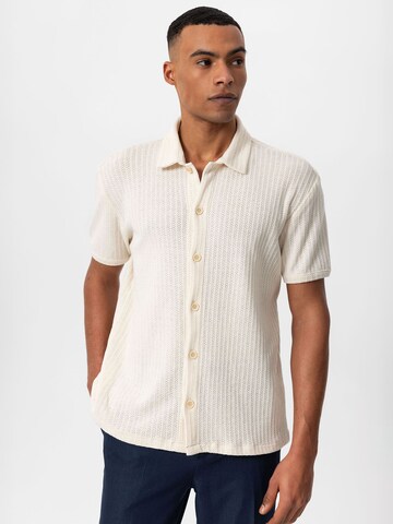 Antioch Regular fit Button Up Shirt in Beige: front