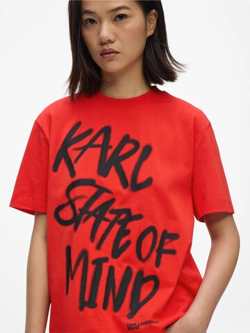 Tricou de la KARL LAGERFELD JEANS pe roșu