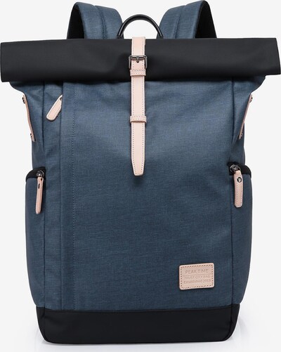 Peak Time Rucksack in nude / blau / navy, Produktansicht