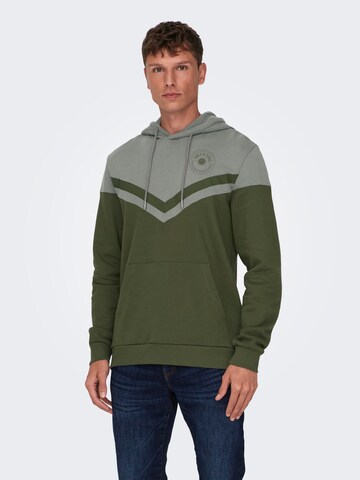 Sweat-shirt 'NEW WAGNER' Only & Sons en gris : devant