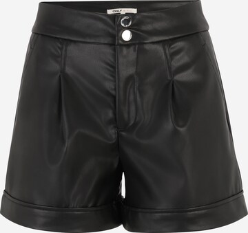 Only Petite Regular Pleat-Front Pants 'IZARA' in Black: front
