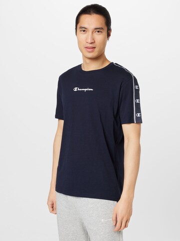 T-Shirt Champion Authentic Athletic Apparel en bleu : devant