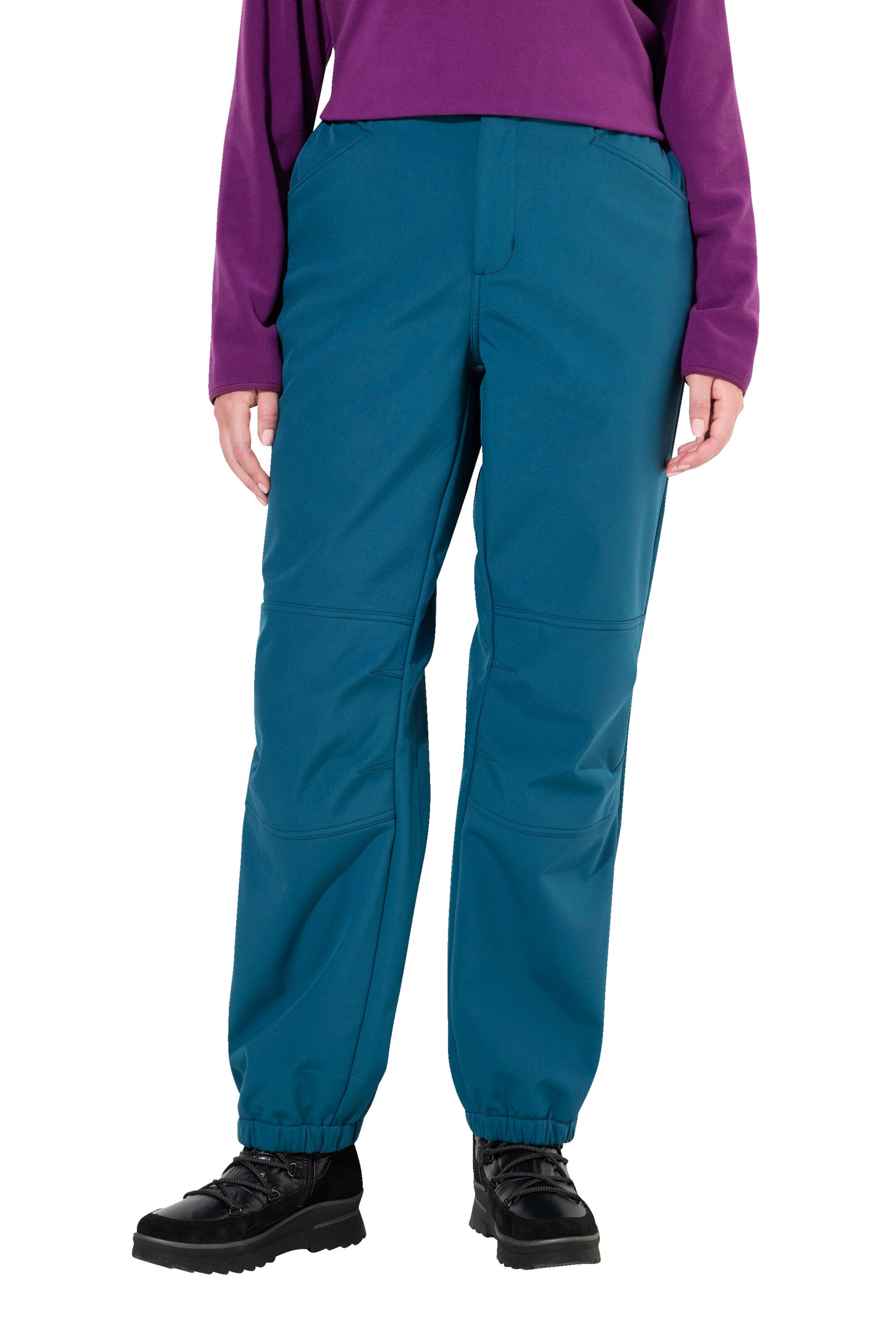 Ulla Popken Tapered Funktionshose in Blau: Vorderseite