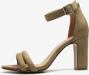 Sandales à lanières 'Chelsie' Celena en marron : devant