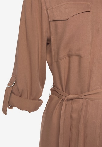 LASCANA Shirt Dress in Brown