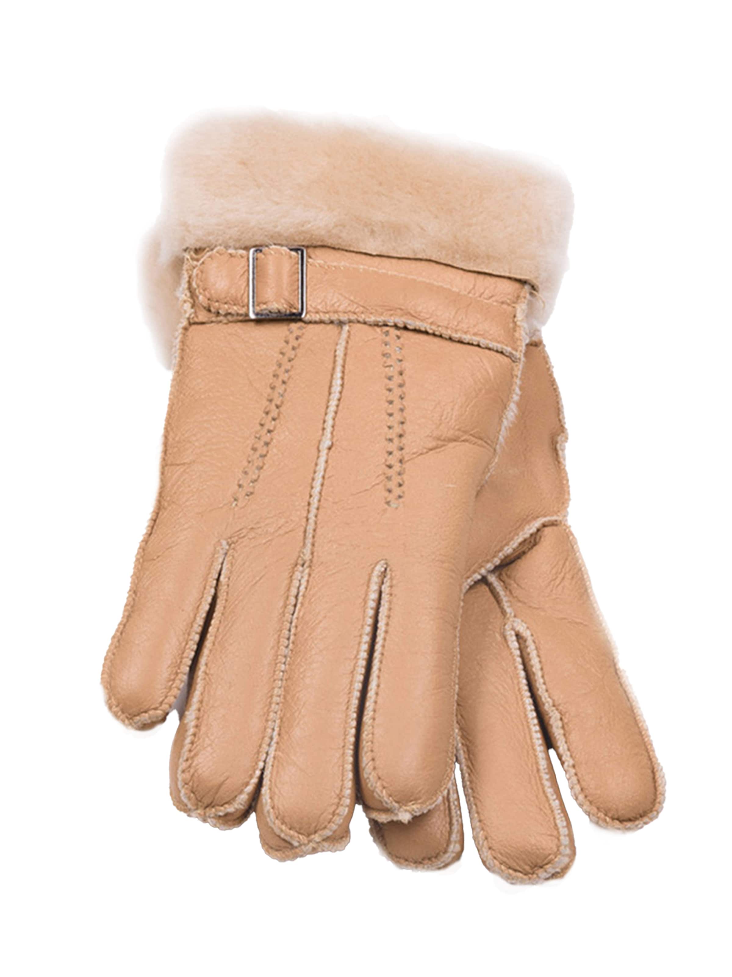 Mănuşi cu degete de la HotSquash pe bej: față