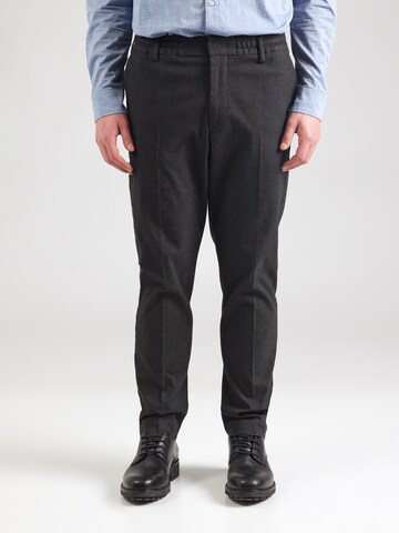 NN07 Regular Trousers with creases 'Billie 1067' in Black: front