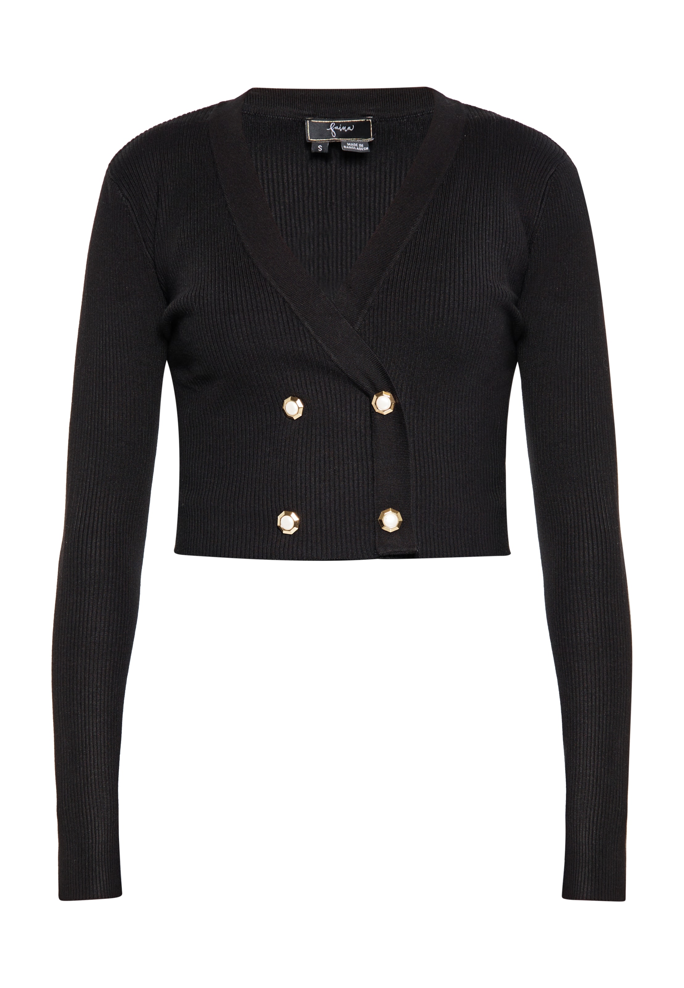 Giacchetta di faina in nero: frontale