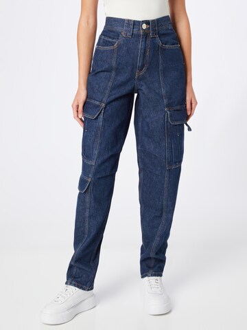 Tapered Jeans cargo di River Island in blu: frontale