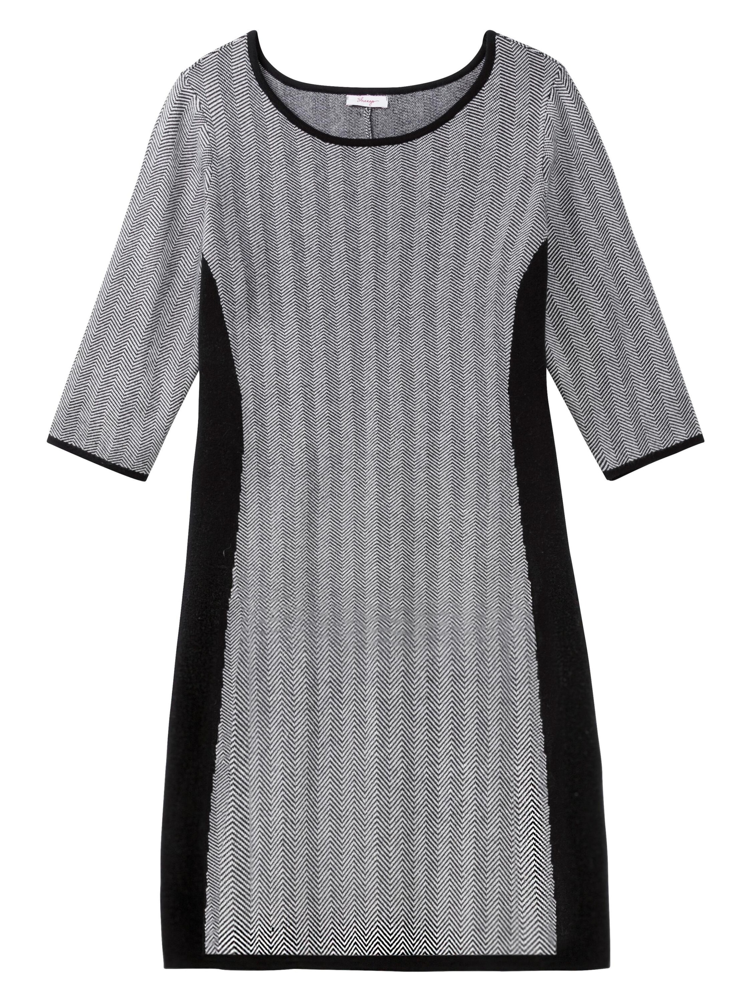 SHEEGO Pletena obleka | siva barva: sprednja stran